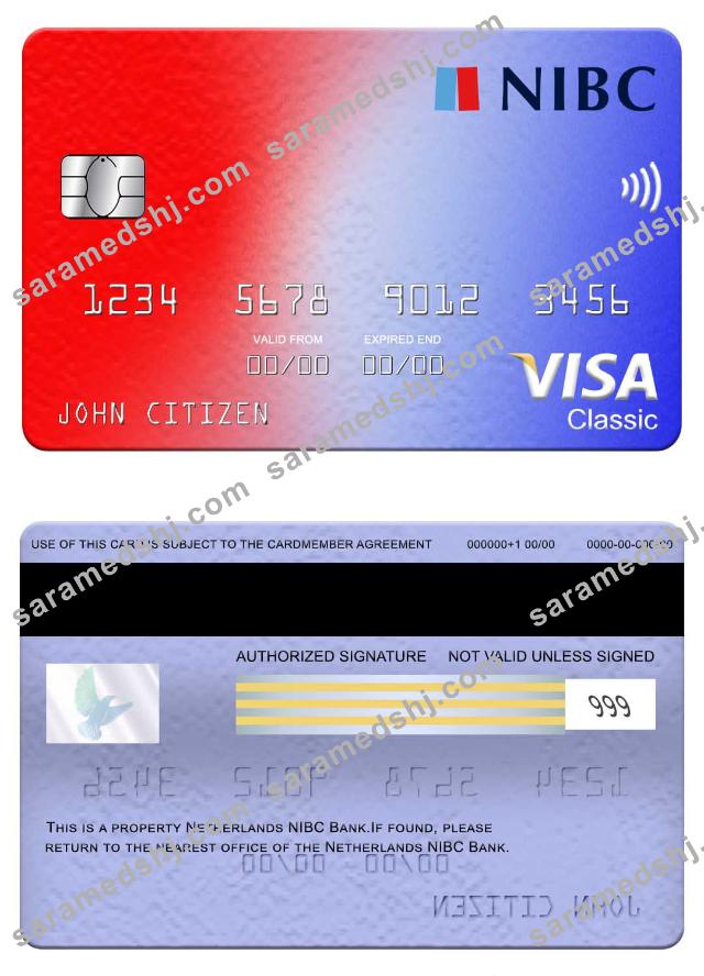 Netherlands NIBC Bank visa classic card